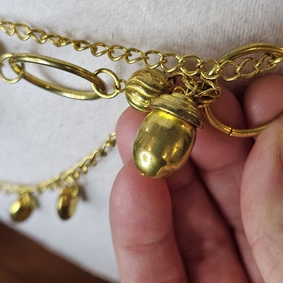 Gold Tone Metal Chain Waist Belt‎ Charm Up To 45\